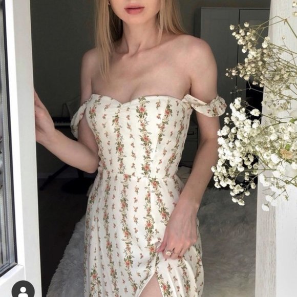 Reformation Levy Midi Dress - Poppyseed US4 - Picture 2 of 4